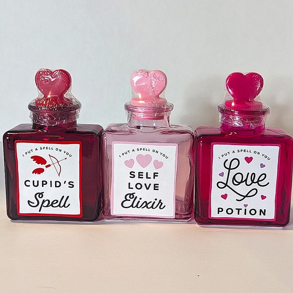 Target Other - Target Bullseye Playground Valentine Love Potion Bottles Red & Pink Glass